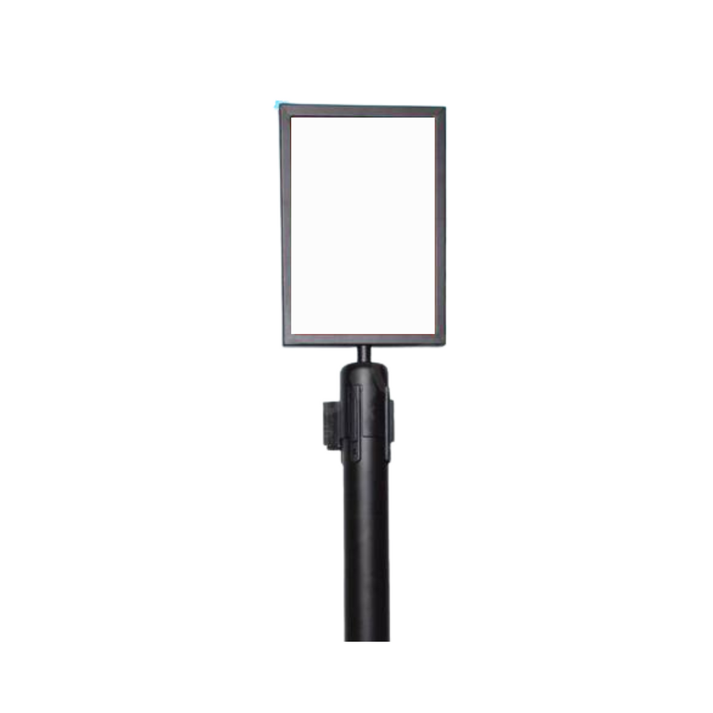 Retractable Barrier Sign Holder Black