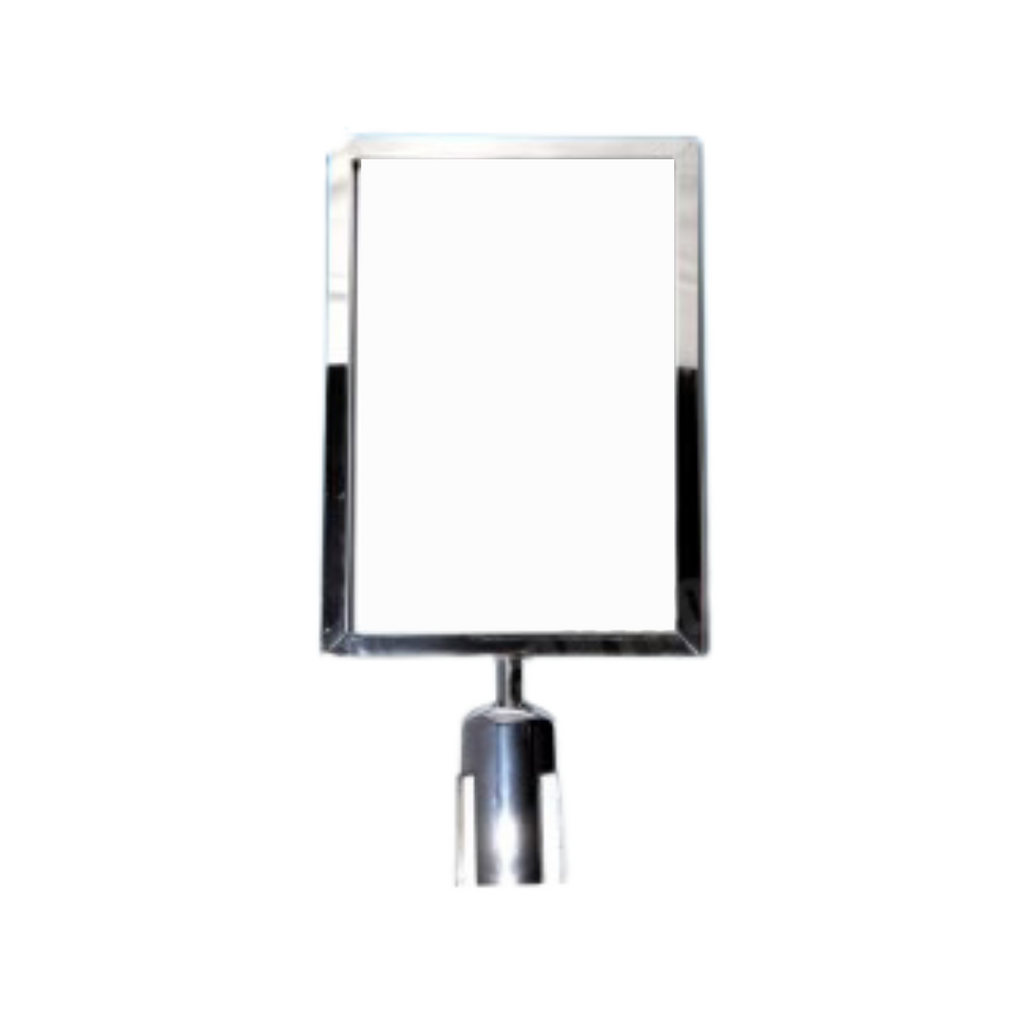 Retractable Barrier Sign Holder Stainless Steel